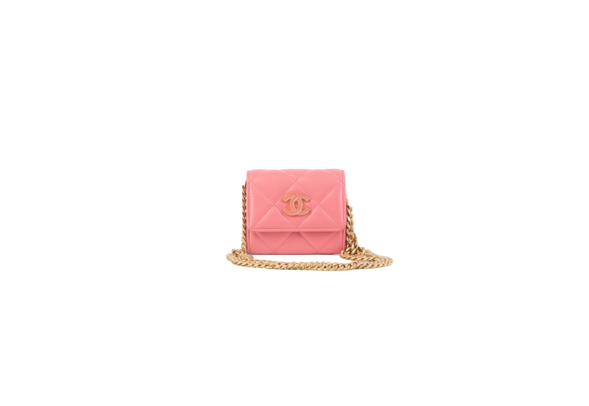 CHANEL MICRO CC PINK IN LEATHER CROSSBODY