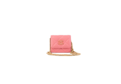 CHANEL MICRO CC PINK IN LEATHER CROSSBODY