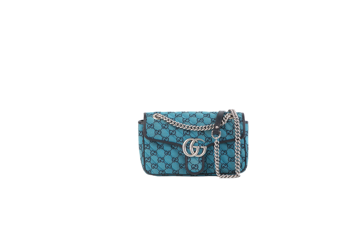 GUCCI MARMONT CANVAS BLUE