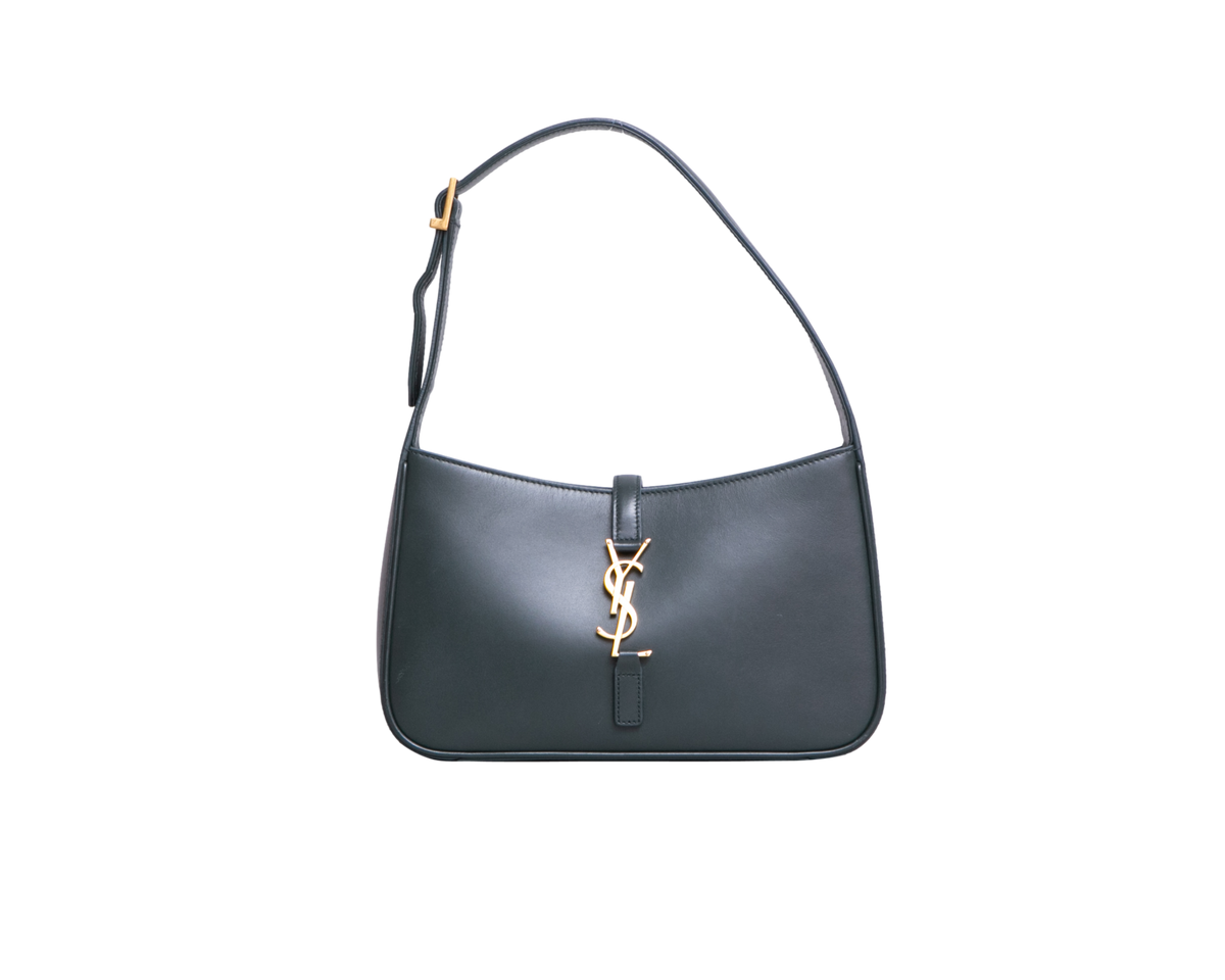 YSL LE 5 À 7 LEATHER DARK GREEN