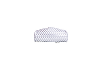 BOTTEGA MINI POUCH FABRIC BUBBLE WRAP METALLIC SILVER