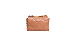 CHANEL 19 SMALL FLAP BAG LAMBSKIN CARAMEL
