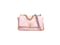 CHANEL 19 FLAP SMALL LAMBSKIN LIGHT PINK TWO-TONE HDWR