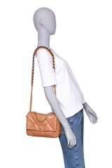 CHANEL 19 SMALL FLAP BAG LAMBSKIN CARAMEL