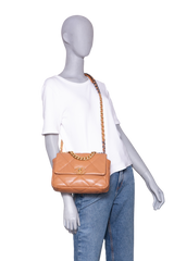 CHANEL 19 SMALL FLAP BAG LAMBSKIN CARAMEL