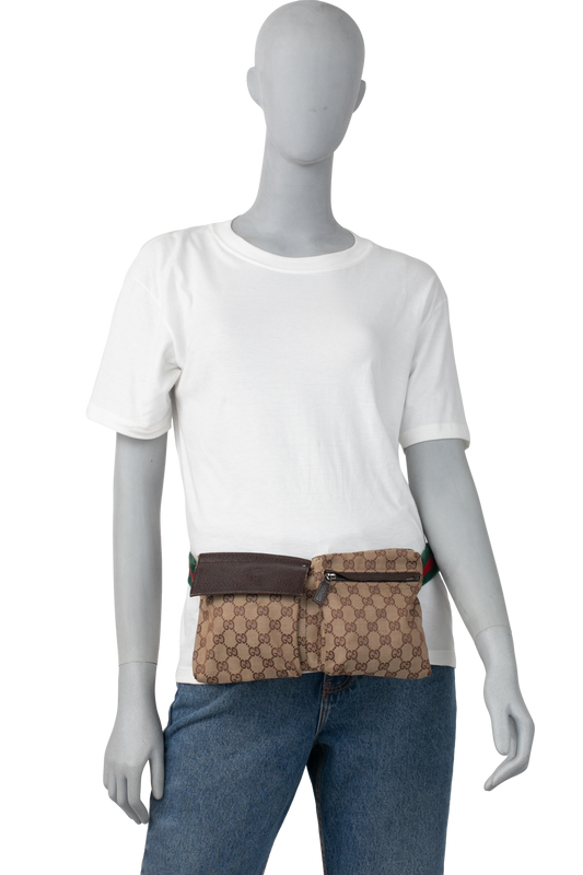 GUCCI POCHETE GG SUPREME CANVAS & WEB