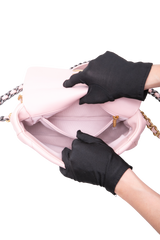 CHANEL 19 FLAP SMALL LAMBSKIN LIGHT PINK TWO-TONE HDWR