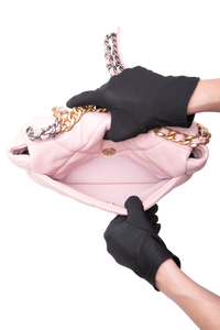 CHANEL 19 FLAP SMALL LAMBSKIN LIGHT PINK TWO-TONE HDWR