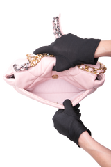 CHANEL 19 FLAP SMALL LAMBSKIN LIGHT PINK TWO-TONE HDWR