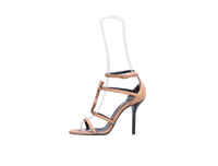 YSL SANDAL CASSANDRA CALFSKIN GOLD BROWN - 35 1/2 BR