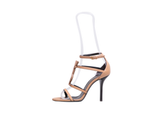 YSL SANDAL CASSANDRA CALFSKIN GOLD BROWN - 35 1/2 BR