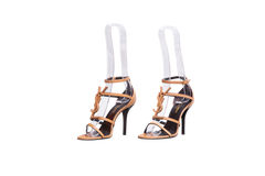 YSL SANDAL CASSANDRA CALFSKIN GOLD BROWN - 35 1/2 BR