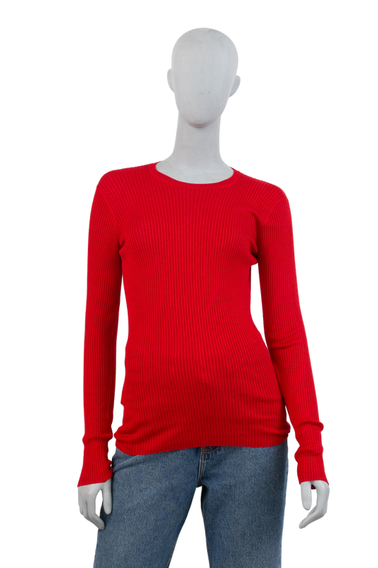 PRADA BLOUSE LONG SLEEVE RED