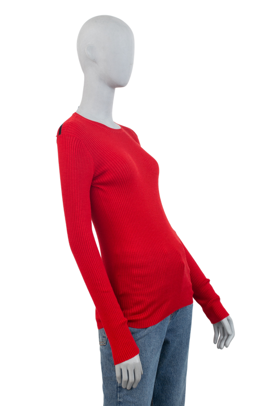 PRADA BLOUSE LONG SLEEVE RED