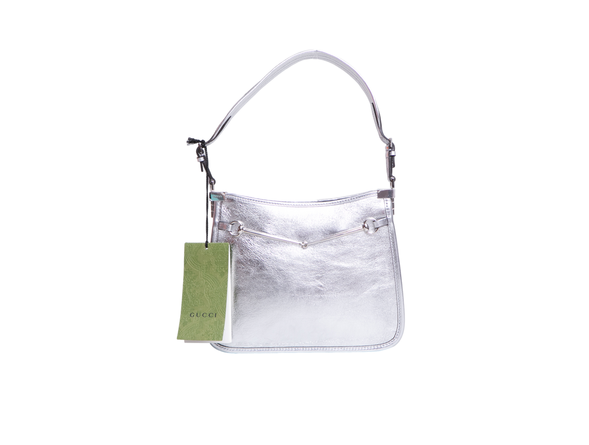 GUCCI HORSEBIT SLIM SHOULDER SILVER