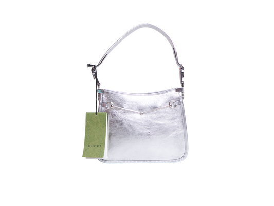 GUCCI HORSEBIT SLIM SHOULDER SILVER
