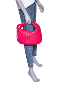 BOTTEGA JODIE SMALL INTRECCIATO PINK