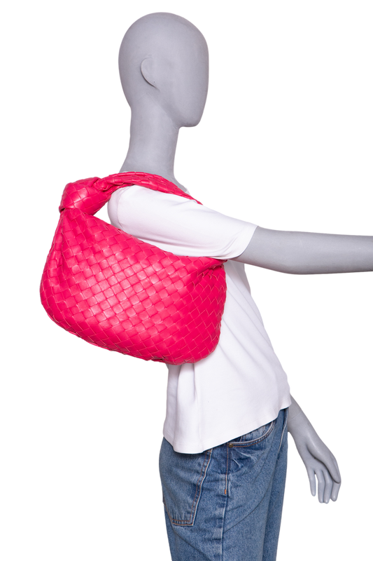 BOTTEGA JODIE SMALL INTRECCIATO PINK