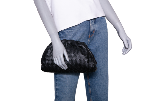 BOTTEGA POUCH INTRECCIATO BLACK SMALL
