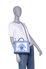 D&G MISS SICILY BLUE MAJOLICA LEATHER
