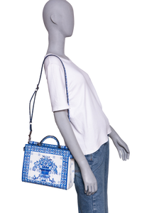 D&G MISS SICILY BLUE MAJOLICA LEATHER