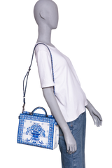 D&G MISS SICILY BLUE MAJOLICA LEATHER