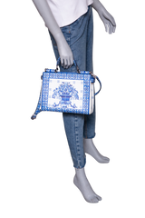D&G MISS SICILY BLUE MAJOLICA LEATHER