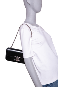 CELINE CLAUDE SHINY CALFSKIN BLACK