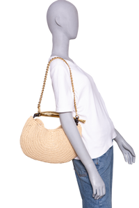 BOTTEGA SARDINE SMALL RAFFIA NATUREL