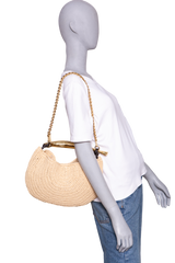 BOTTEGA SARDINE SMALL RAFFIA NATUREL