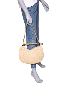 BOTTEGA SARDINE SMALL RAFFIA NATUREL