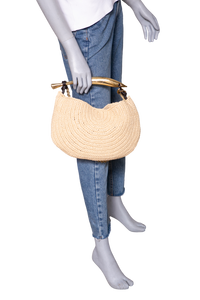 BOTTEGA SARDINE SMALL RAFFIA NATUREL
