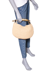 BOTTEGA SARDINE SMALL RAFFIA NATUREL