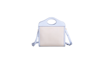 BURBERRY MINI POCKET BAG CANVAS AND LEATHER PALE BLUE