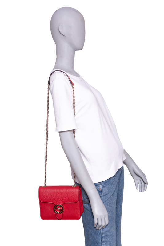 GUCCI INTERLOCKING G DOLLAR SMALL RED