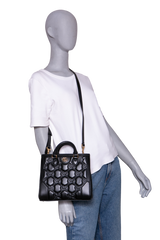 GUCCI SMALL GG MATELASSÊ TOP HANDLE BLACK