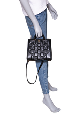 GUCCI SMALL GG MATELASSÊ TOP HANDLE BLACK