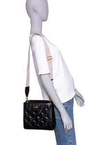 GUCCI SMALL GG MATELASSÊ TOP HANDLE BLACK