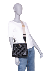GUCCI SMALL GG MATELASSÊ TOP HANDLE BLACK
