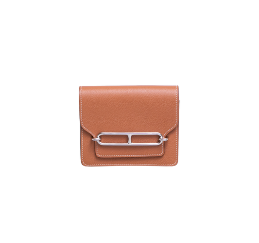 HERMÈS ROULIS SLIM WALLET EVERCOLOR CALFSKIN GOLD PLD HDWR