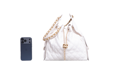 CHANEL 25 MEDIUM CAVIAR WHITE-GOLD HDWR