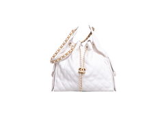 CHANEL 25 MEDIUM CAVIAR WHITE-GOLD HDWR