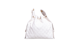 CHANEL 25 MEDIUM CAVIAR WHITE-GOLD HDWR
