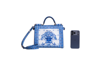 D&G MISS SICILY BLUE MAJOLICA LEATHER