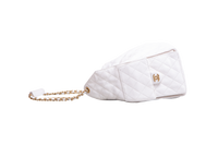 CHANEL 25 MEDIUM CAVIAR WHITE-GOLD HDWR
