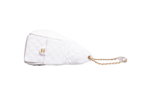 CHANEL 25 MEDIUM CAVIAR WHITE-GOLD HDWR
