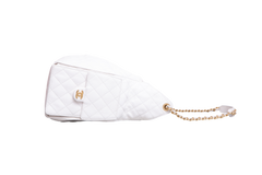 CHANEL 25 MEDIUM CAVIAR WHITE-GOLD HDWR