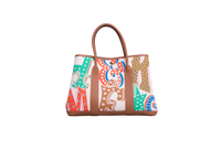 HERMÈS GARDEN PARTY 36 TOILE NEGONDA H PLUME TOTE CAPUCINE ÉCRU/GOLD - PLD HDWR