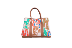 HERMÈS GARDEN PARTY 36 TOILE NEGONDA H PLUME TOTE CAPUCINE ÉCRU/GOLD - PLD HDWR