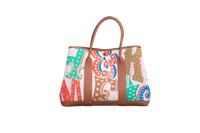 HERMÈS GARDEN PARTY 36 TOILE NEGONDA H PLUME TOTE CAPUCINE ÉCRU/GOLD - PLD HDWR